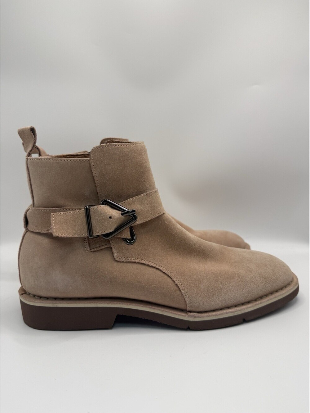 Vintage Foundry Co Men’s Booties Size 7.5 Beige Strap Zip Up NWOB